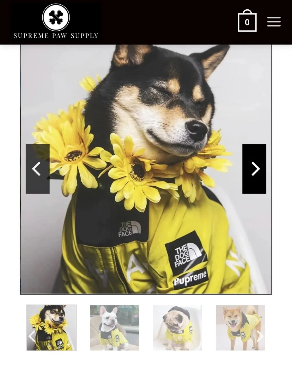 Pupreme x The Dog Face B.A.T.N. Dog Raincoat Windbreaker Size Large